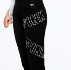 New Rhinestone  repeat  logo leggings